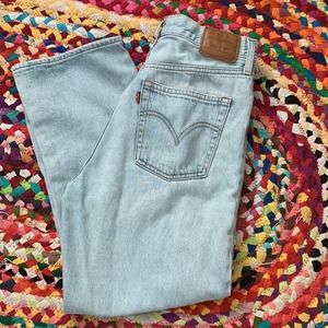 Women’s Levi’s Big E Ribcage Straight Light Wash Button Fly Denim Jeans - 30
